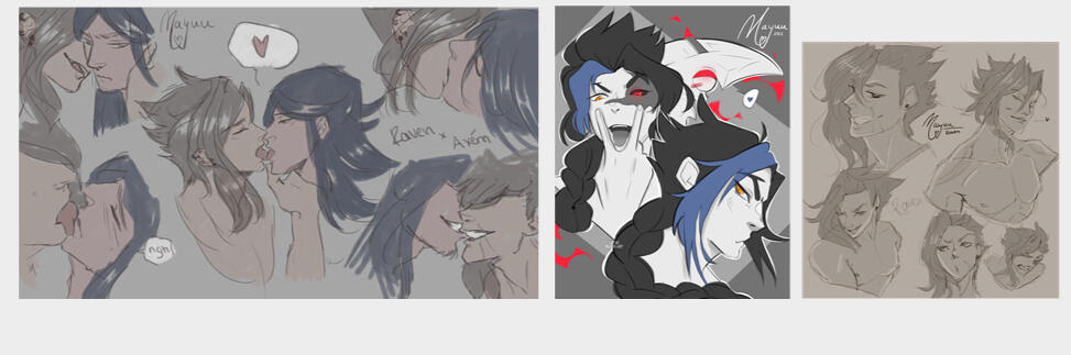 Sample Multiple View Falt Color Sketch